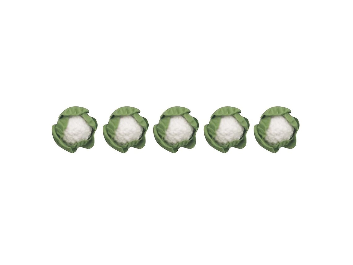 Rebe-5 Miniaturas De Verduras De Arcilla Artesanal Coliflor Repollo Chino Para Cocina De Muñecas 1:12 Verde
