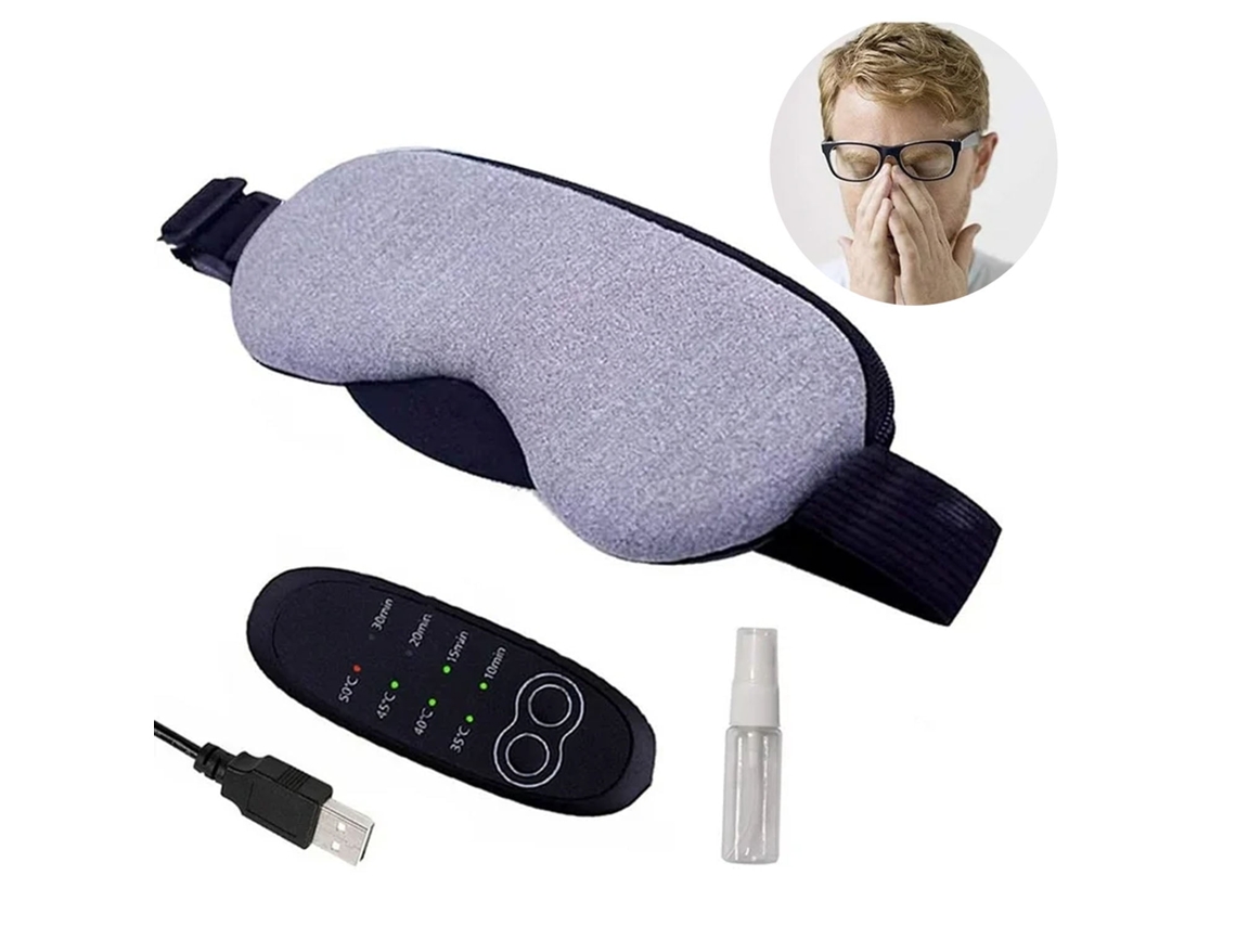 Antifaz Para Dormir Máscara De Ojos Calentada Por Usb Temperatura Ajustable Adecuado Para Ojos Secos Hombres Y Mujeres