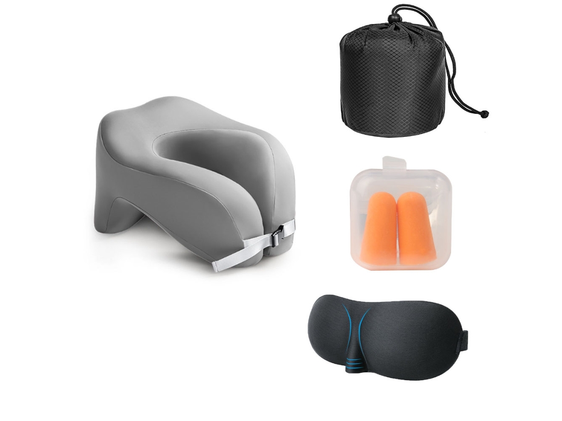Almohada Cervical De Espuma Viscoelástica (gris Claro)