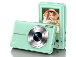 Câmera Compacta Digital SZSMART  Dc403 Nível de Entrada de Crianças Presentes Câmera Fhd 44Mp Zoom 16X 2 4 Polegadas Tela Verde
