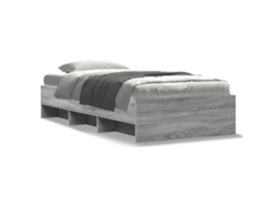 Maison Exclusive - Estructura De Cama Madera De Ingeniería Gris Sonoma 75x190 Cm
