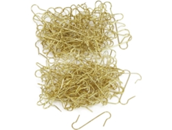 200 X Gancho De Decoración De Árbol De Navidad - Gancho Doble Para Decoraciones De Árbol De Navidad - Decoraciones Perfetas - Oro