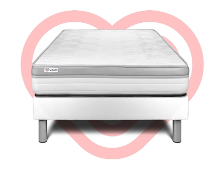 Set Vital Relax 120 X 190 Cm Kit Somier Blanco