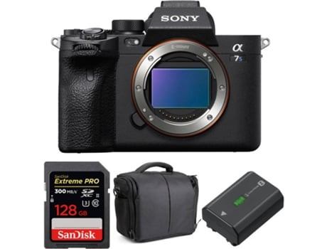 Kit Cámara Acessórios SONY Alpha a7S III + SanDisk 128 GB + Batería + Bolsa (12.1 MP - Sensor: Exmor R - ISO: 80 a 102400)
