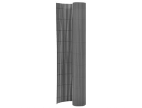 vidaXL Valla de jardín de doble cara gris 110x500 cm