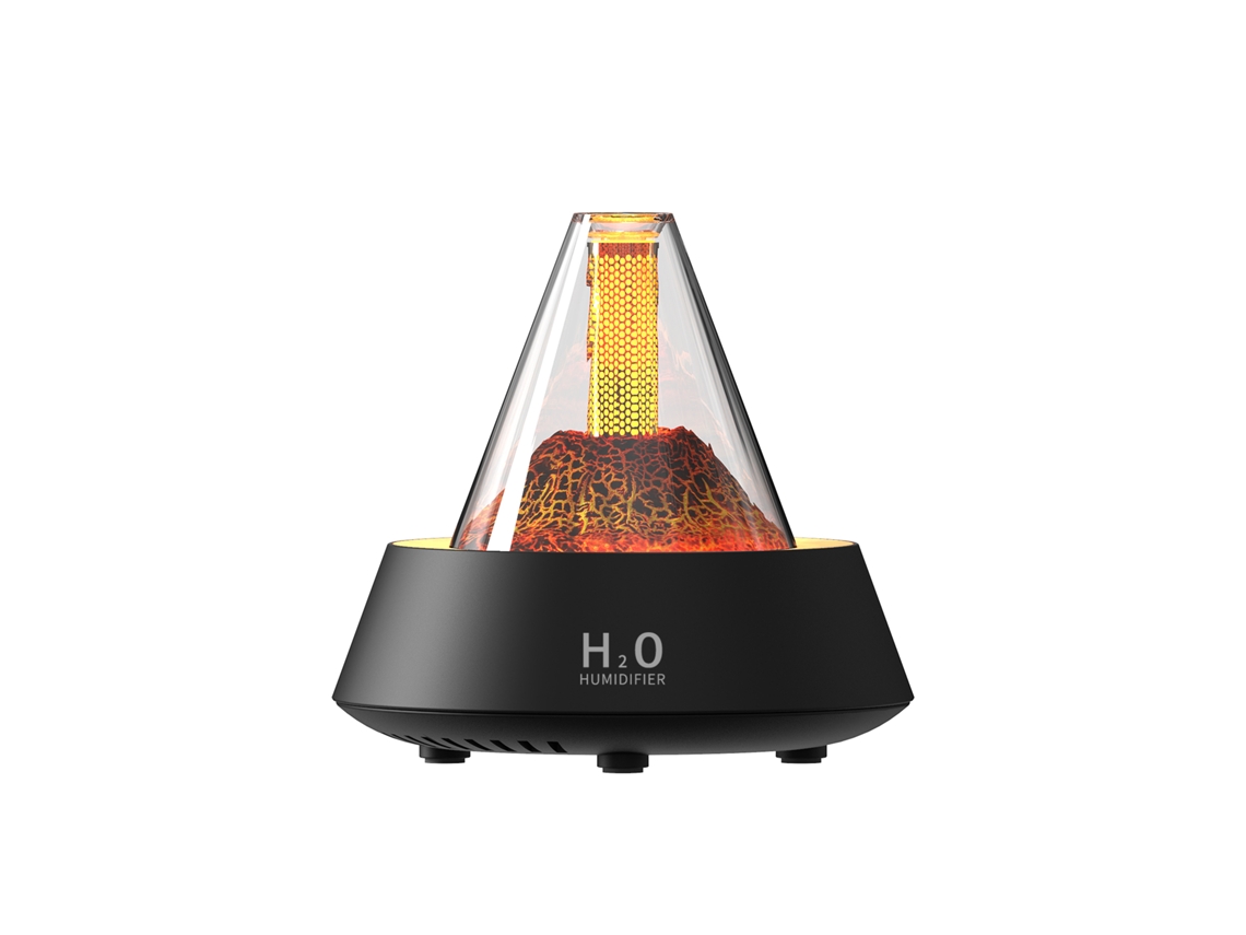 Humidificador Volcano con difusor de aroma y luz nocturna MDUG (negro)