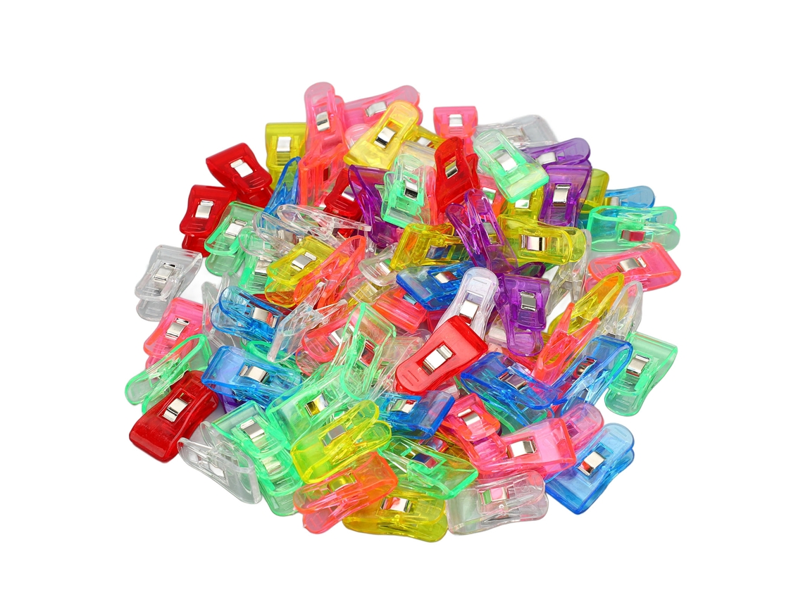100 Pinzas De Plástico Coloridas Y Transparentes Para Ropa, Fotos, Memos Y Manualidades En Hogar, Colegio Y Oficina