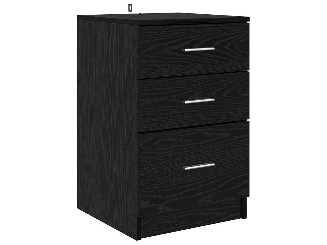 Maison Exclusive - Armario De Noche Con Cajón Roble Negro 40 X 40 X 63 Cm