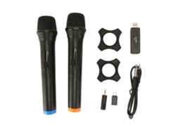 2 Micrófonos Inalámbricos Dinámicos Usb Portátiles De Mano Para Actuaciones De Karaoke