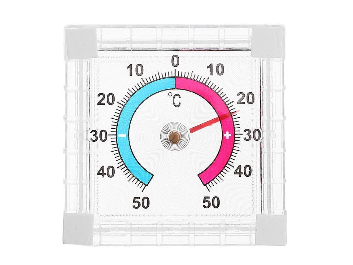 Termómetro de pared para exteriores, termómetro de ventana, 7,40 x 7,40 x 2,00 cm, plástico, 1 juego Ly Ebike