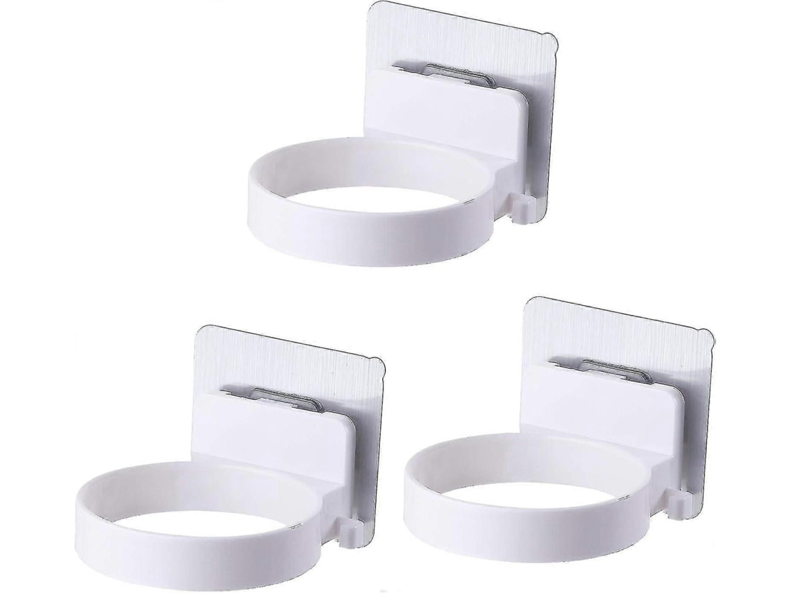 Soporte de pared para secador de pelo (3 piezas), estante para el cabello con ventosa autoadhesiva GOKOCO