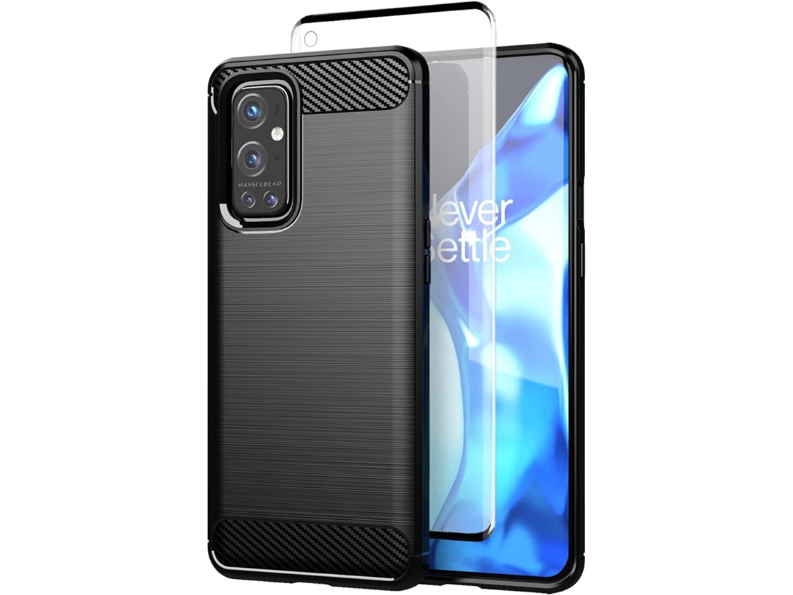Protector de Pantalla Fibra Arranhões Absorção Soft para Oneplus 9 Pro HONGWE. Negro