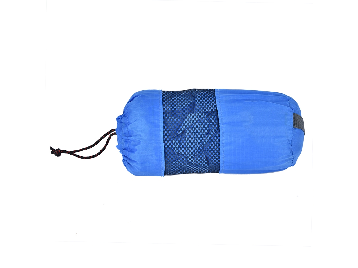 Impermeable De Poliéster, Plegable, Portátil, Ultraligero, Con Capucha Y Mangas, Color Azul.