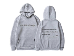 Sudadera Con Capucha Unisex De Corte Regular "you Are Enough" (eres Suficiente) Para Otoño.