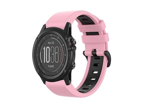 Correa De Reloj Inteligente Para Garmin Fenix 3, Correa De Reloj Deportiva De Silicona De 26Mm, Bicolor, Rosa Y Negro VENISYMLIS