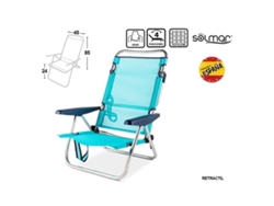 Silla de playa reclinable de aluminio Solmar Bestway Elsa turquesa