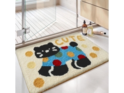 Alfombra De Baño Para Gatos Negros, Manta Antideslizante Para Gatos, Alfombra De Fibra Absorbente, Lavable A Máquina (50 X 80 Cm)