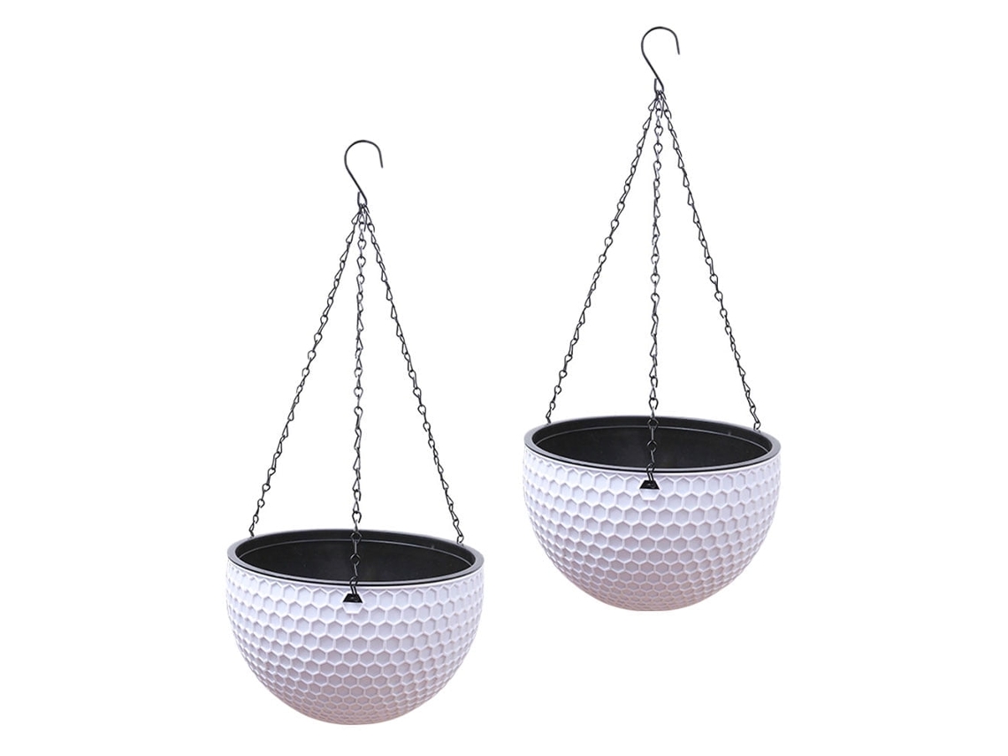 Maceta Colgante Con Autorriego Y Absorción De Agua, Orificio De Drenaje Con Tapón, Material Ecológico, Sistema De Depósito De Agua Para Jardín Interio