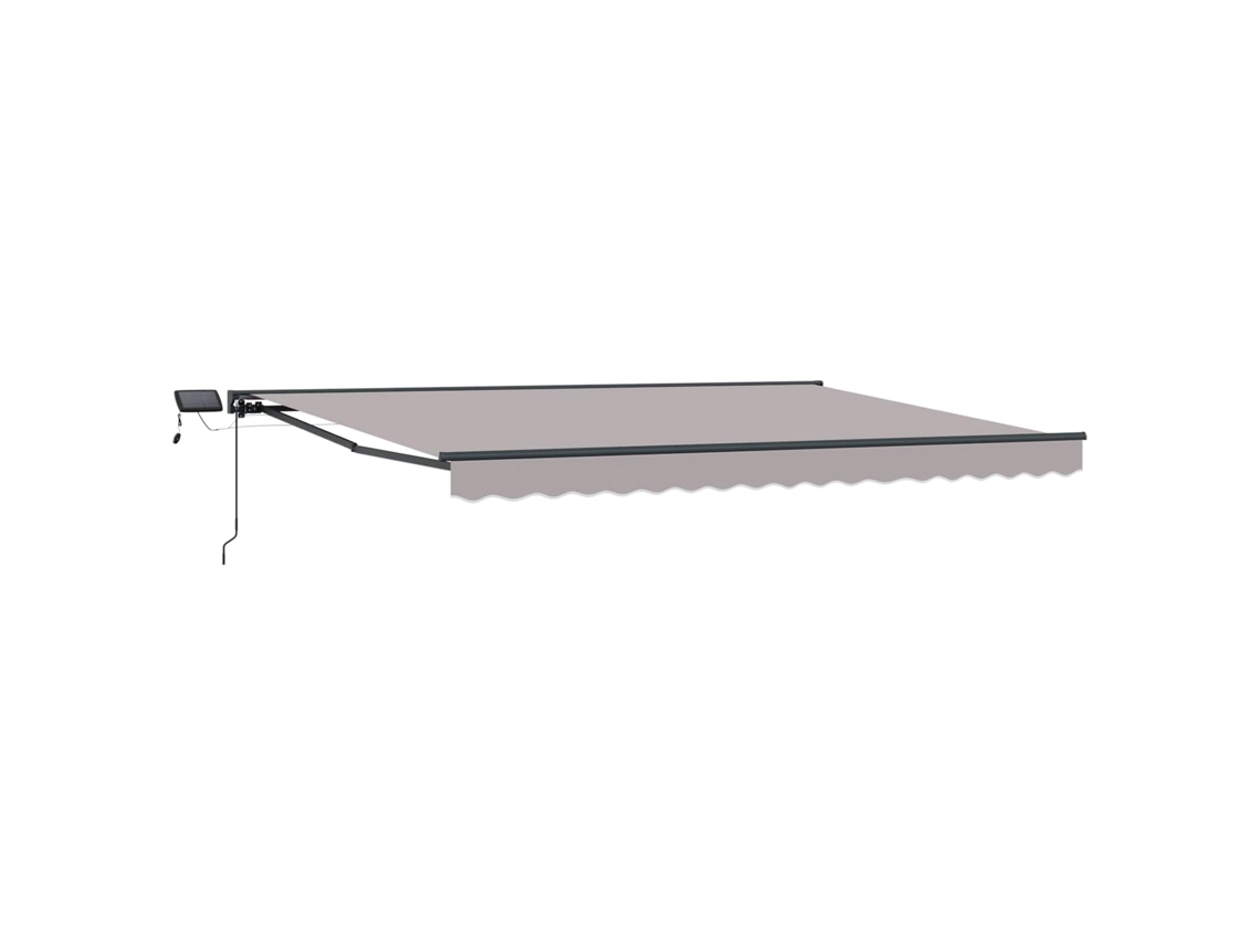 Estructura de toldo manual Vidaxl con LED de 5 x 3 m