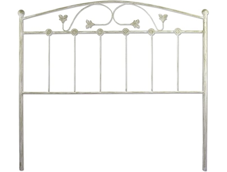 Cabecero de Forja FACTORY MUEBLES Manchego, Blanco Dorado Cama de 135 cm (140 cm x 125)