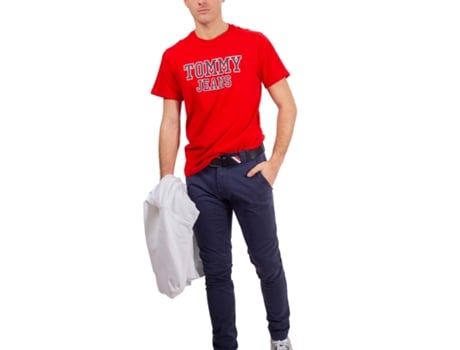 Camiseta de Hombre TOMMY JEANS Rojo (2XL)