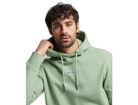 Sudadera con Capucha de Hombre SUPERDRY Logo Code Surplus Verde (XL)