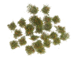 25 Matas De Césped Artificial, Naranja Y Amarillo, Plástico Seguro, Mini Césped