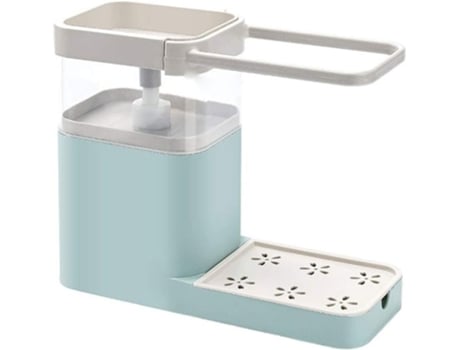 Dispensador de jabón fregadero estante de almacenamiento de cocina dispensador de jabón tazón dispensador de bomba de jabón organizador multifunció...