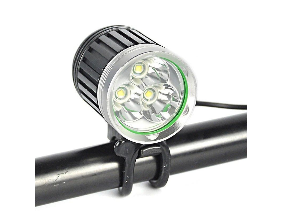 YIZHOOD Luz LED para bicicleta recargable impermeable 3600 lúmenes DES1380 (negro)
