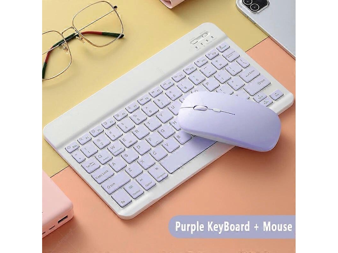 Teclado Bluetooth compatible con ruso, árabe, coreano y español para Android, Samsung, Windows, Apple, Mac y iPad. Everley891
