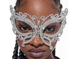 Máscara De Mariposa Con Diamantes De Imitación Para Mujer, Ideal Para Fiestas De Disfraces, Regalos De Cumpleaños Y Como Accesorio De Joyería.