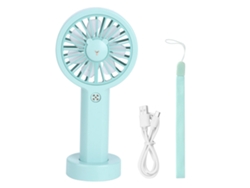 Mini ventilador portátil con USB recargable para oficina y viajes.
