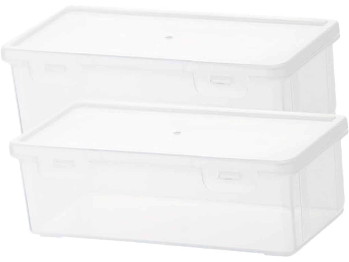 2 cajas transparentes para lápices y bolígrafos, organizador multifuncional para estudiantes.