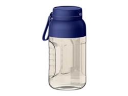 Exprimidor portátil inalámbrico de gran capacidad, 1200 ml, taza individual, tapa doble, color azul Facpoet
