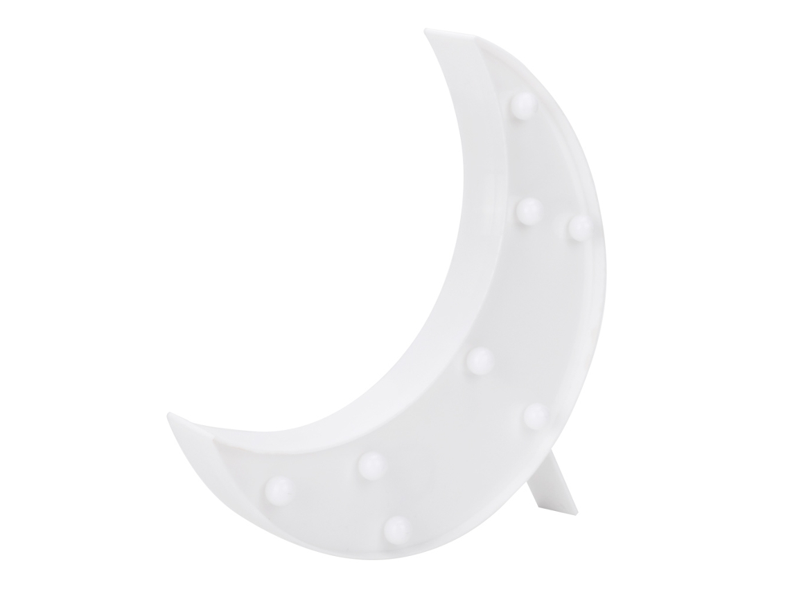 Letrero LED decorativo de luna creciente, luz nocturna LED con diseño en forma de luna y luz blanca cálida para habitación de bebé, alimentado por