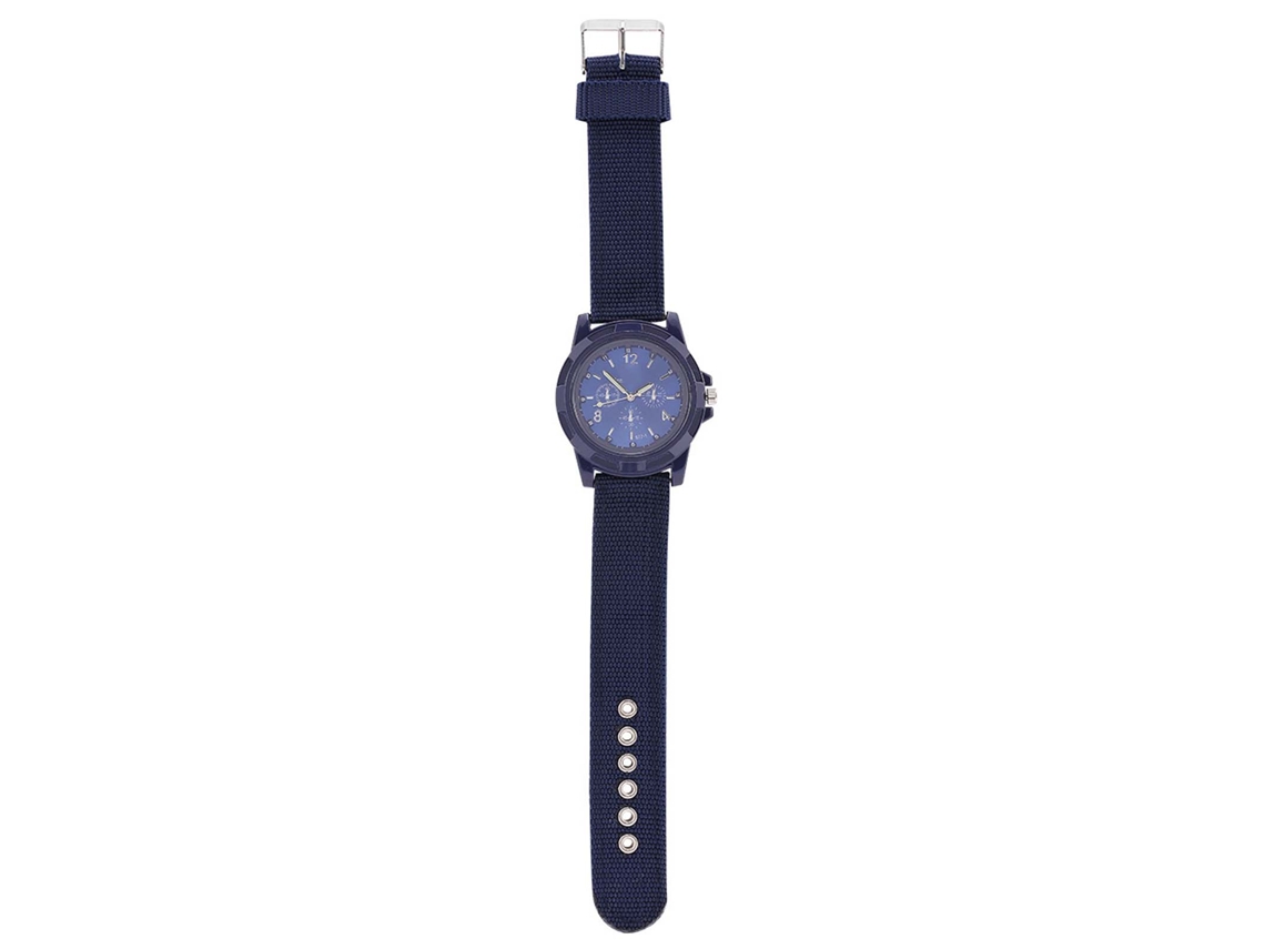 Reloj De Pulsera Militar Electrónico Analógico Con Correa Redonda De Nailon (azul)
