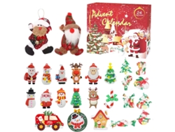 Calendario de Adviento de Navidad 2026 con 24 adornos para el árbol - Regalo de Navidad para niños y adultos