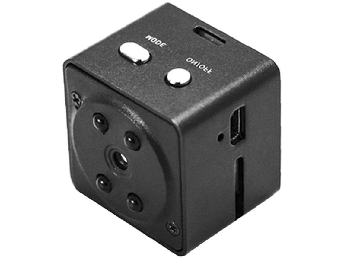Minicámara Bestvite HD 1080P con detección de movimiento, DVR inalámbrico y resistente al agua (negra)