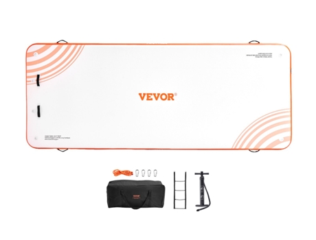 VEVOR Muelle Flotante Inflable 15x6FT Estera de Plataforma de Muelle Inflable con Escalera