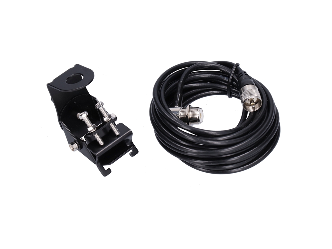 Soporte De Antena Para Automóvil Rb56 Y Cable De Alimentación Rg58 Para Radio Móvil Automotriz.