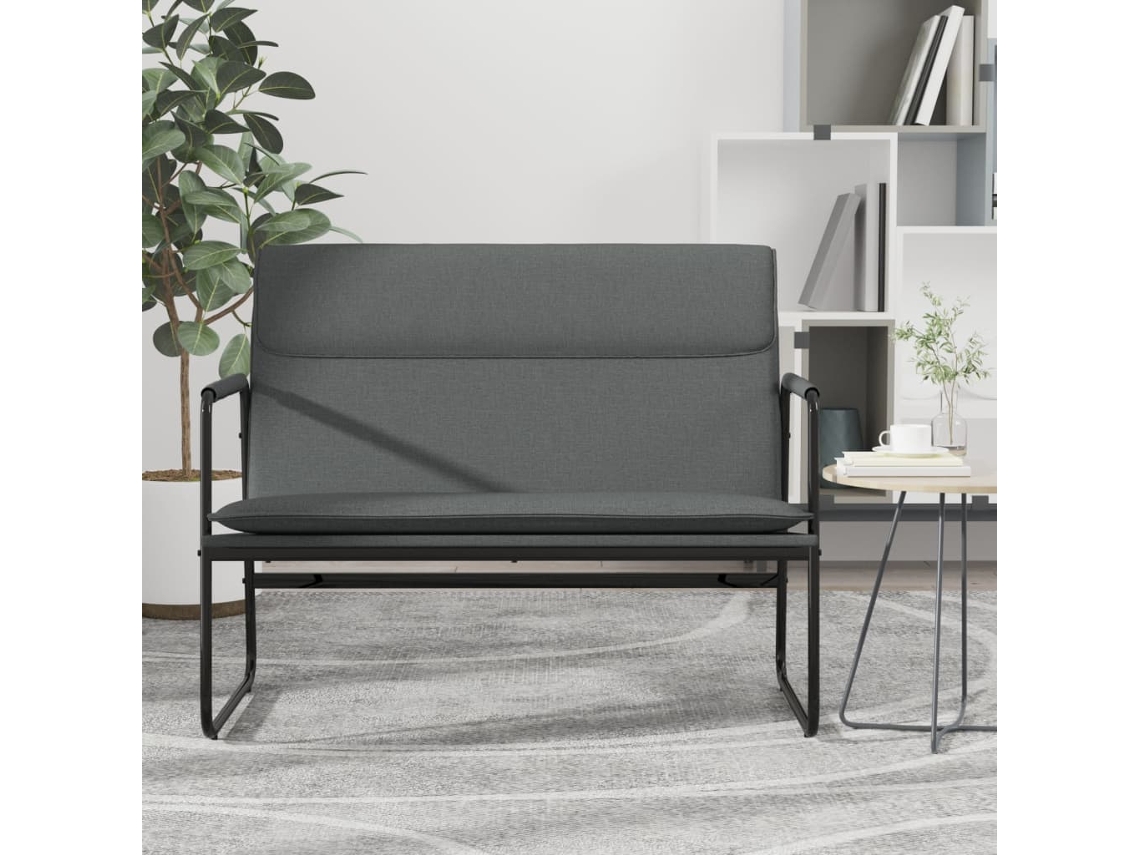 Lovely Home Banco 100X64X80 Cm Tejido Gris-Oscuro
