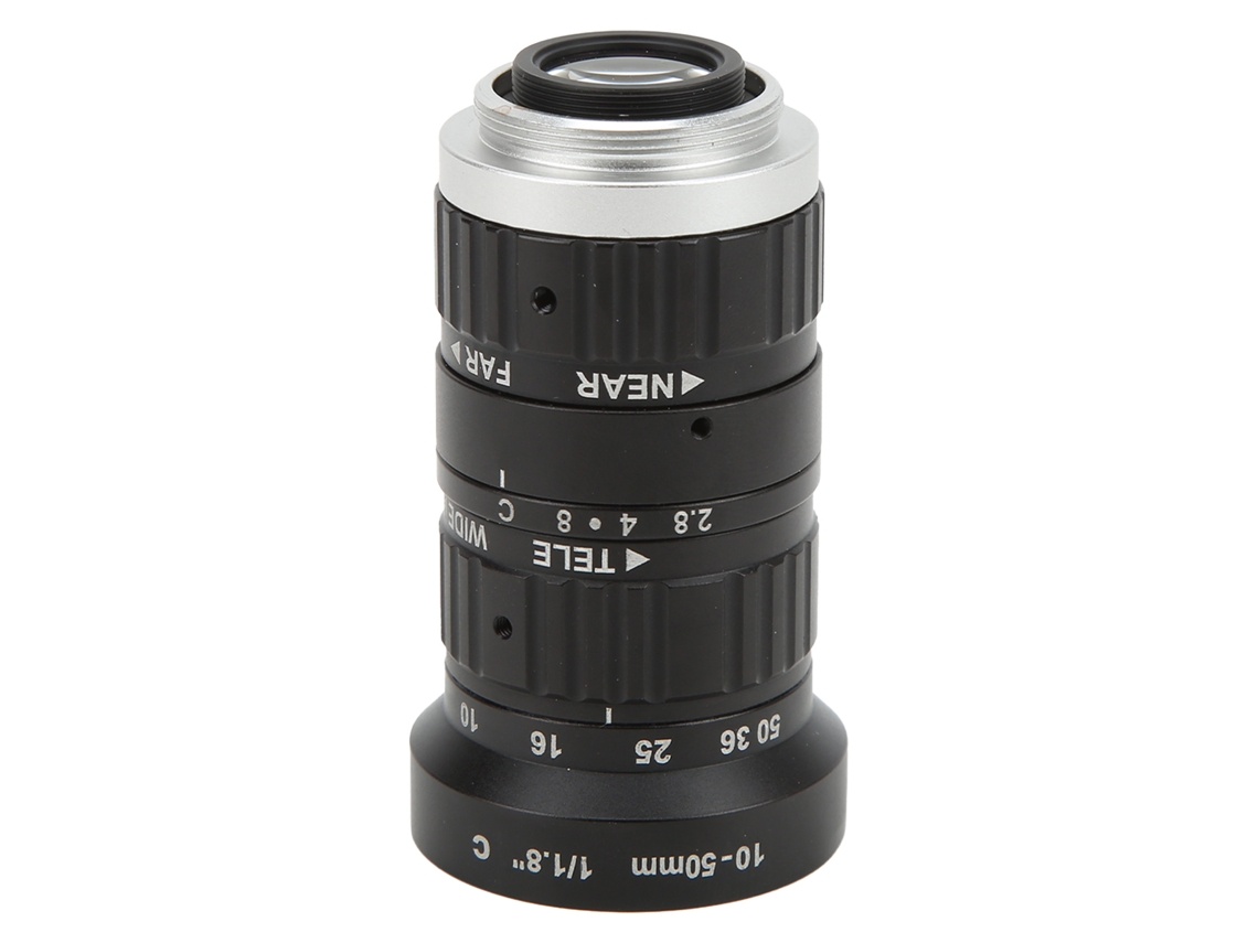 TRUYUETY Lente C Mount 10-50mm F2.8 de enfoque manual para cámara digital, lente industrial de visión por computadora