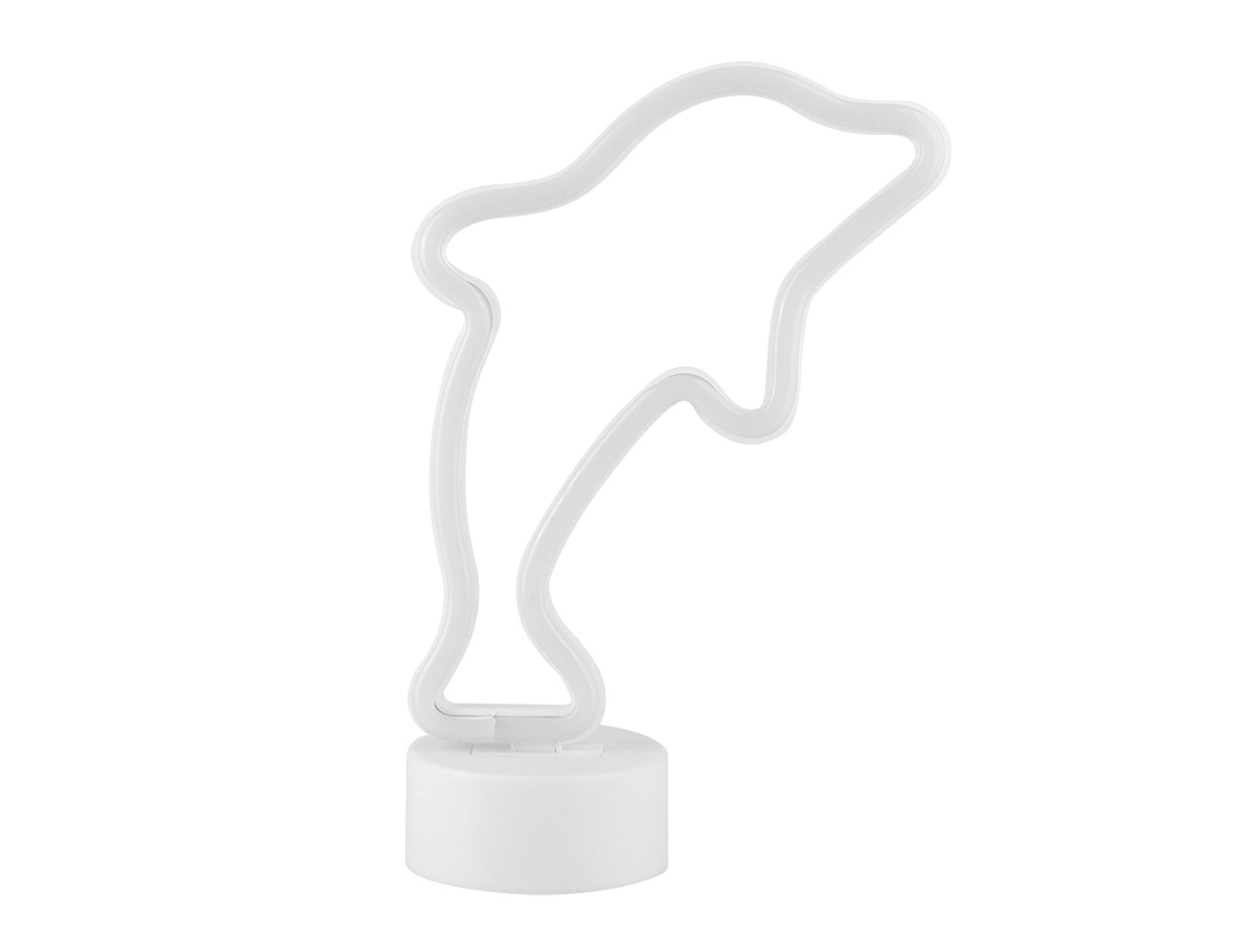 Lámpara de neón LED con forma de delfín 2026, pequeña luz nocturna impermeable para la decoración de habitaciones.