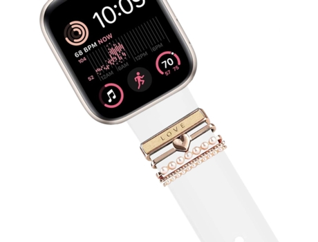 Correa Apple Watch Series 6 40Mm Pulsera con Adorno Love Blanco