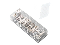 Caja Organizadora De Cables De Datos Transparente Con Múltiples Compartimentos Y 10 Conexiones Para Escritorio Y Cajón.