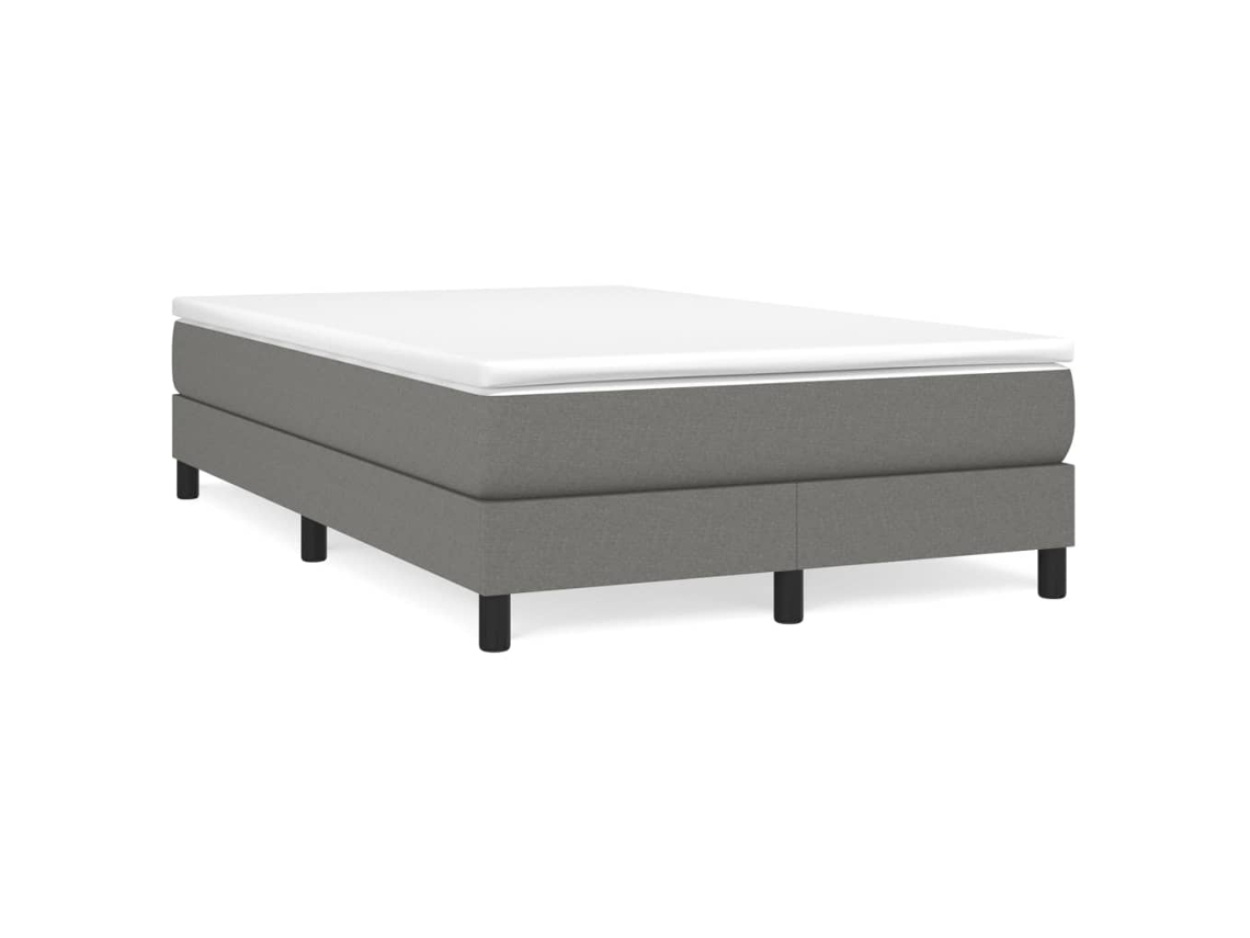 Maison Exclusive - Cama Box Spring Con Colchón Tela Gris Oscuro 120x200 Cm
