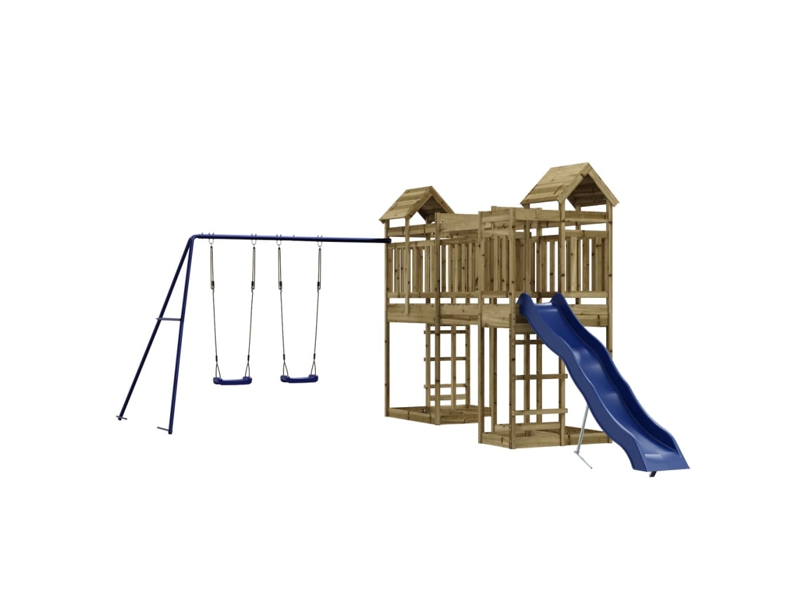 Parque Infantil De Exterior VIDAXL Marrón Madera de pino impregnada (362x571x238cm)