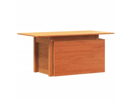Mesa de jardín madera maciza de pino marrón cera VIDAXL (100x50x75 cm)