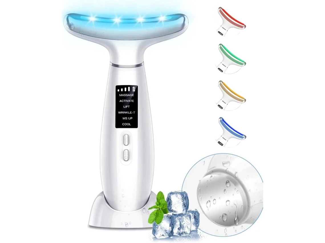 Masajeador facial con terapia de luz roja, herramienta para el cuidado de la piel facial, antienvejecimiento en casa, lifting y reafirmación. Bestvite