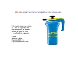 Matabi pulv.previa presion style 1,5 (1 litros) 83841